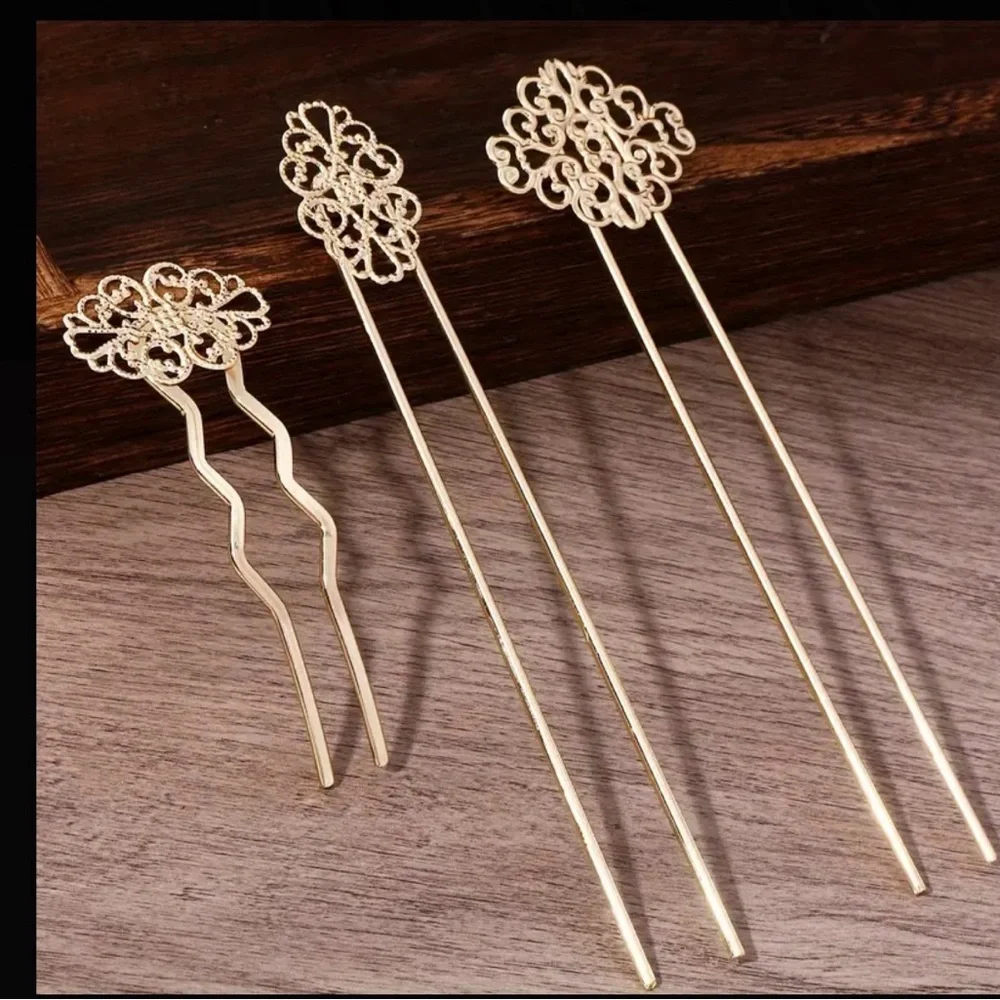 Elegant Gold Hair Sticks - Picture 1 of 5